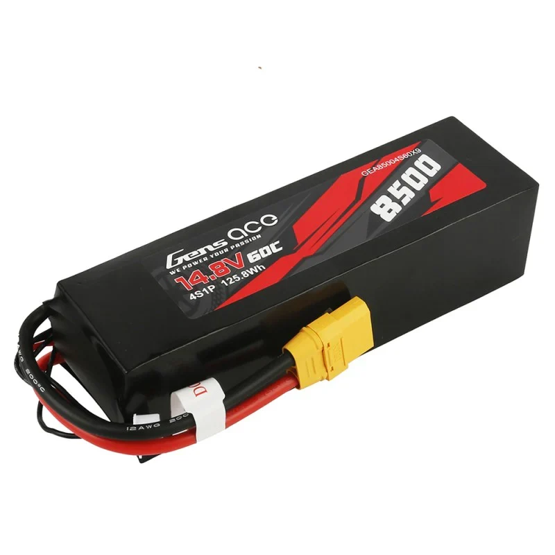 Gens Ace 8500 mAh 14,8 V 60 C 4S1P Lipo-Akku PC-Materialgehäuse mit XT90-Stecker