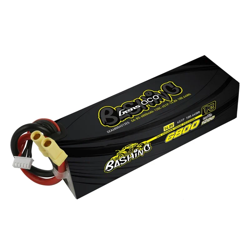 Gens Ace 6800mAh 14,8V 120C 4S1P Lipo-Akkupack mit EC5-Bashing-Serie
