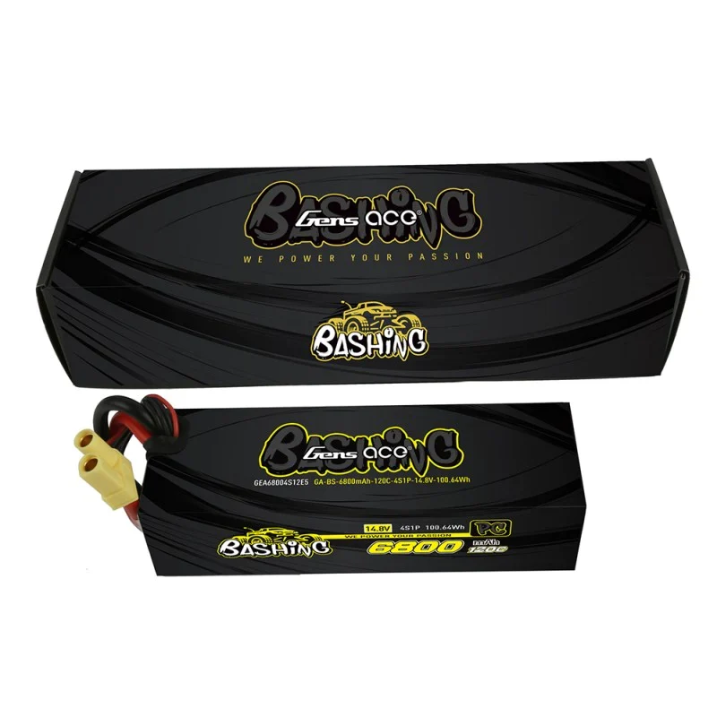 Gens Ace 6800mAh 14,8V 120C 4S1P Lipo-Akkupack mit EC5-Bashing-Serie