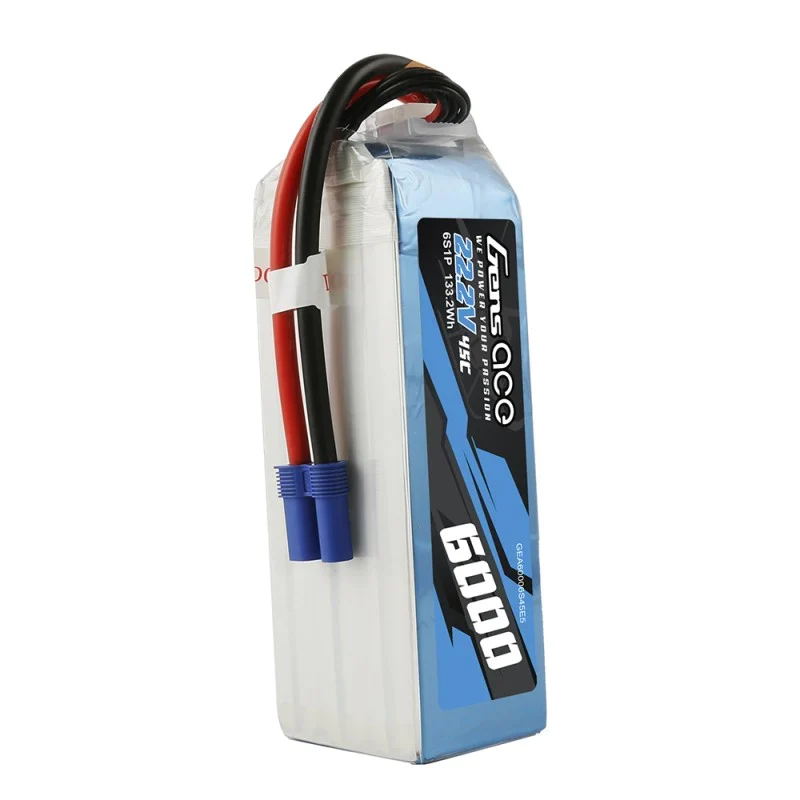 Gens Ace 6S 6000mAh 22,2V 45C Lipo Akku mit EC5 Stecker