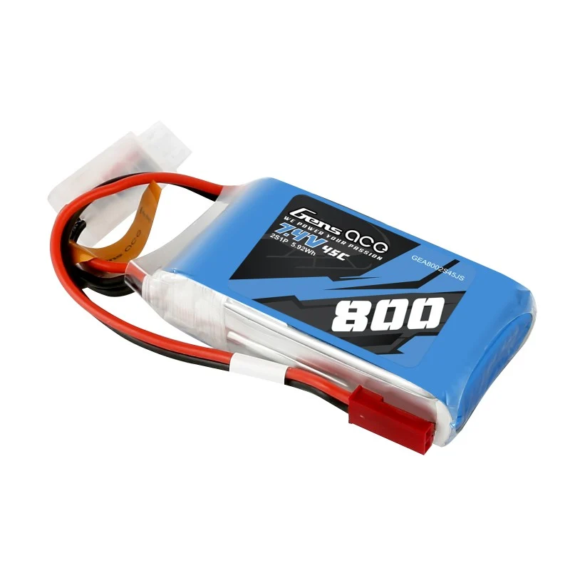 Gens Ace Lipo 800mAh 7,4V 45C 2S1P Lipo Akku