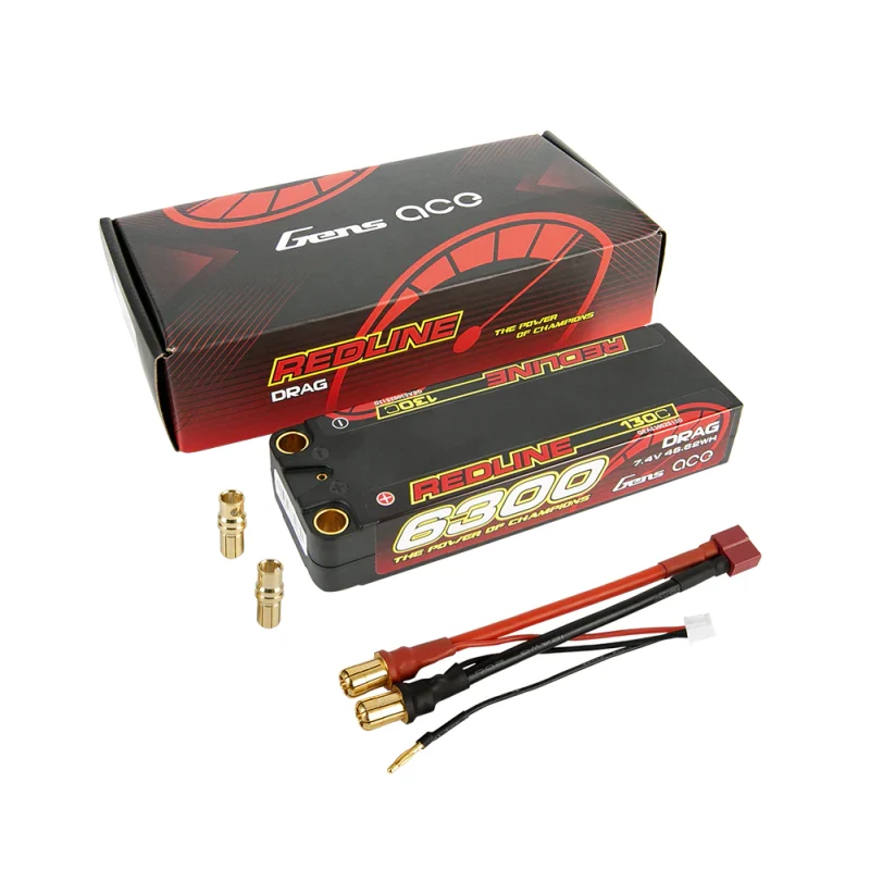 Gens Ace Redline Serie 6300mAh 7,4V 130C 2S2P HardCase 70# LiPo Akku