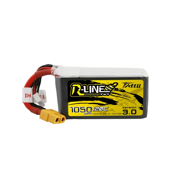 Tattu R-Line 1050mAh 120C 22.2V 6S1P Lipo Akku mit XT60 Stecker