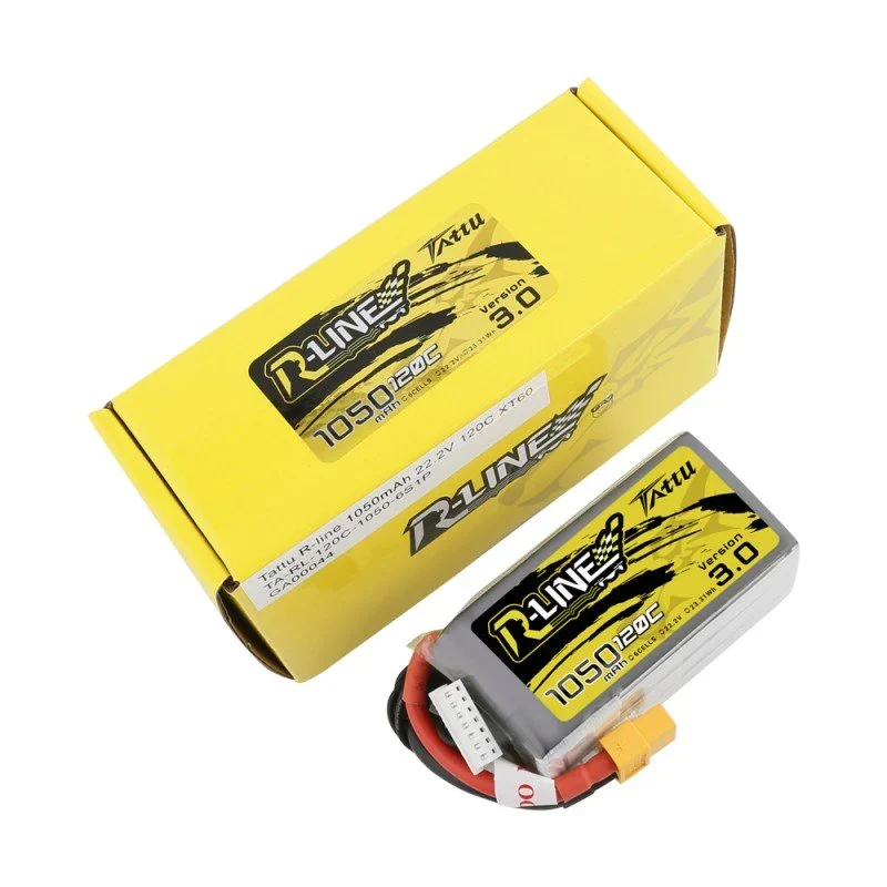 Tattu R-Line 1050mAh 120C 22.2V 6S1P Lipo Akku mit XT60 Stecker