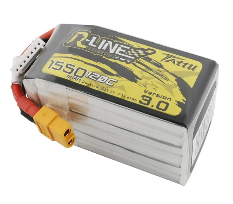Tattu R-Line Version 3.0 1550mAh 14.8V 120C 4S1P Lipo Akku mit XT60 Stecker
