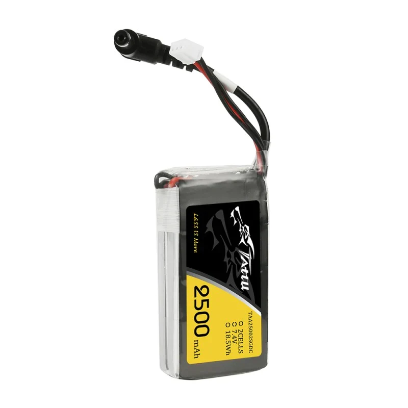 Tattu 2500mAh 2S 7.4V Ersatz-Lipo-Akku mit DC5,5mm Stecker für Fatshark Goggles