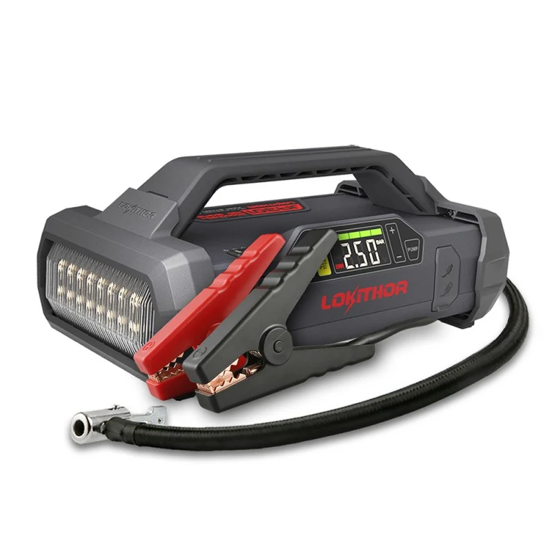 Lokithor 2000A 12V Lithium-Starthilfe mit 150 PSI Luftpumpe