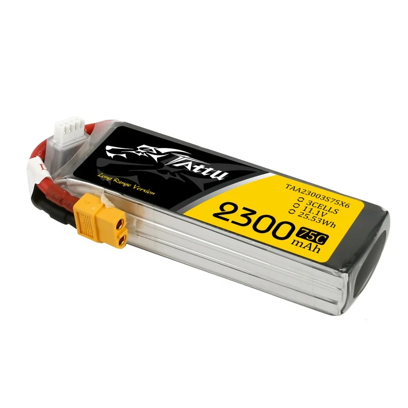 Tattu 2300mAh 11,1V 75C 3S1P Lipo Akkupack mit XT60
