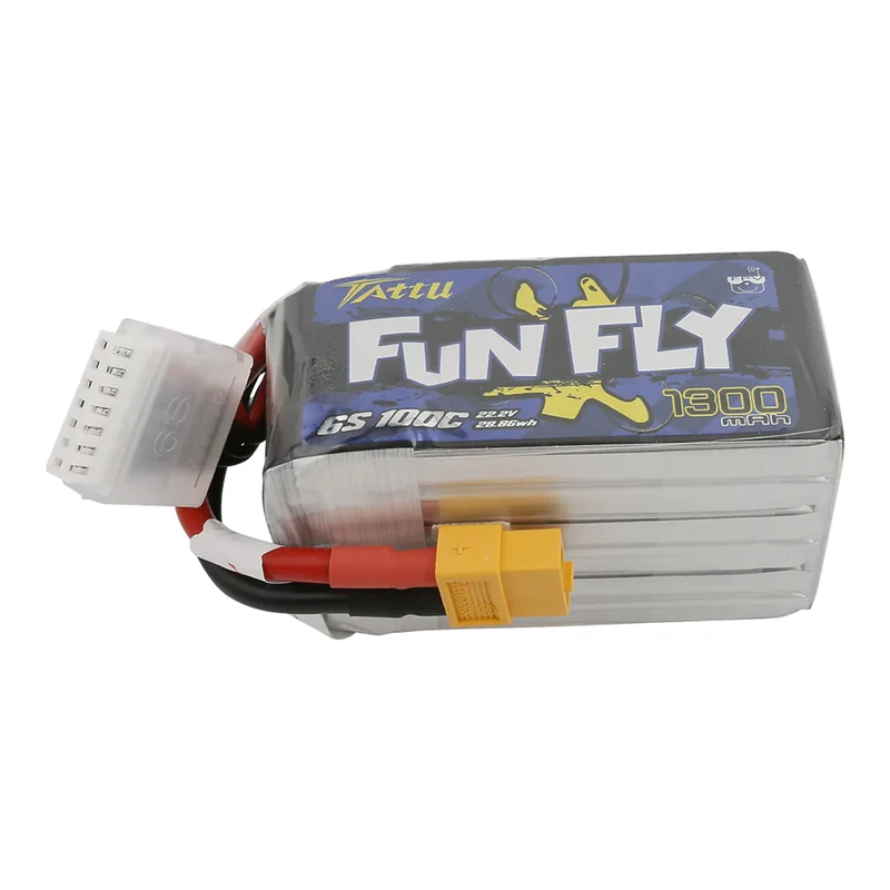 Tattu Funfly Serie 1300mAh 22.2V 100C 6S1P Lipo Akku mit XT60 Stecker