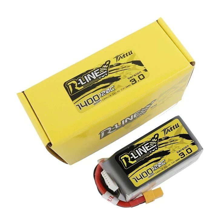 Tattu R-Line Version 3.0 1400mAh 22.2V 120C 6S1P Lipo Akku mit XT60 Stecker