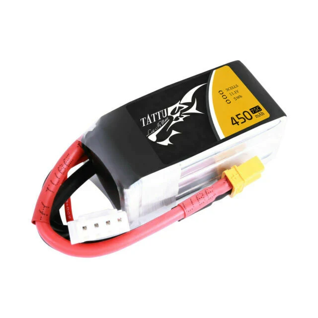 Tattu 450mAh 3S1P 11.1V 75C Lipo Akku mit XT30