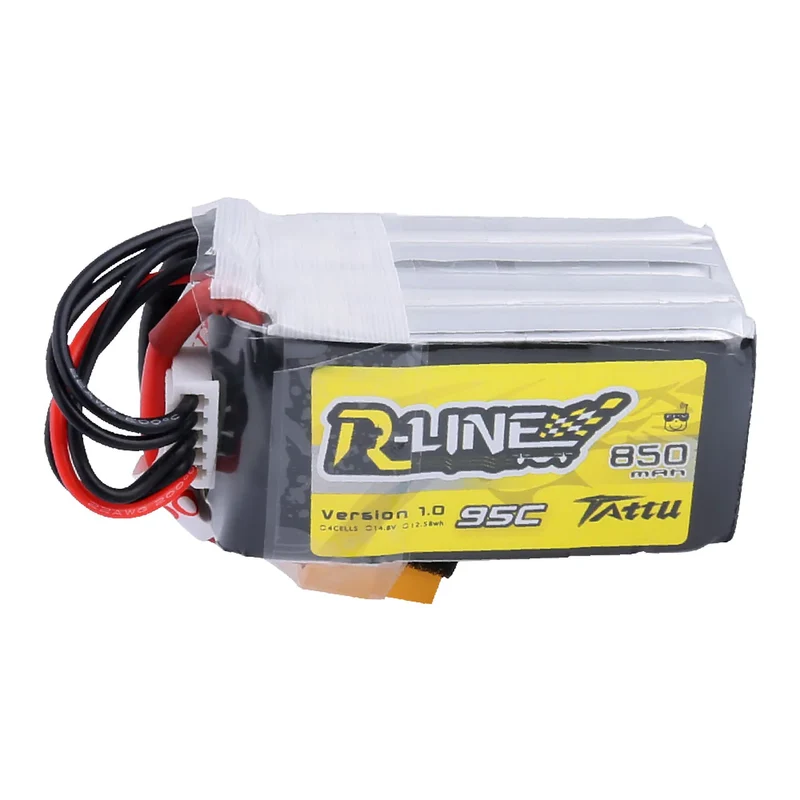 Tattu R-Line 850mAh 4S1P 95C 14.8V Lipo Akkupack mit XT60 Stecker