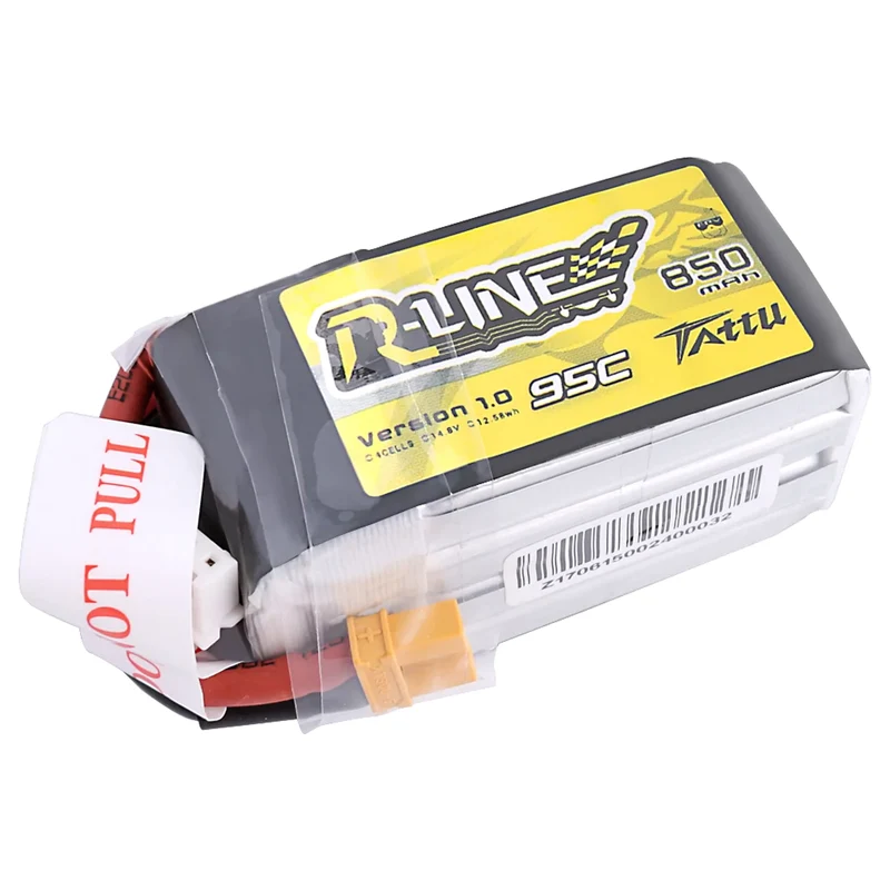 Tattu R-Line 850mAh 14.8V 4S1P 95C Lipo Akku mit XT30 Stecker