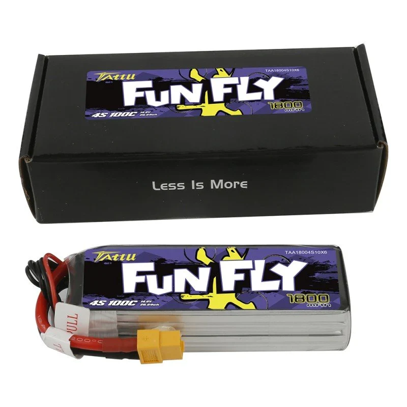 Tattu Funfly Serie 1800mAh 14.8V 100C 4S1P Lipo Akku mit XT-60 Stecker