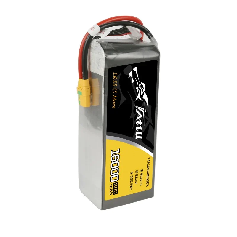 Tattu 16000 mAh 22,2 V 30 C 6S1P LiPo-Akkupack mit XT90-S