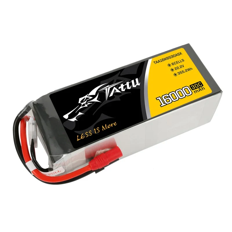 Tattu 16000 mAh 22,2 V 30 C 6S1P LiPo-Akkupack mit XT90-S