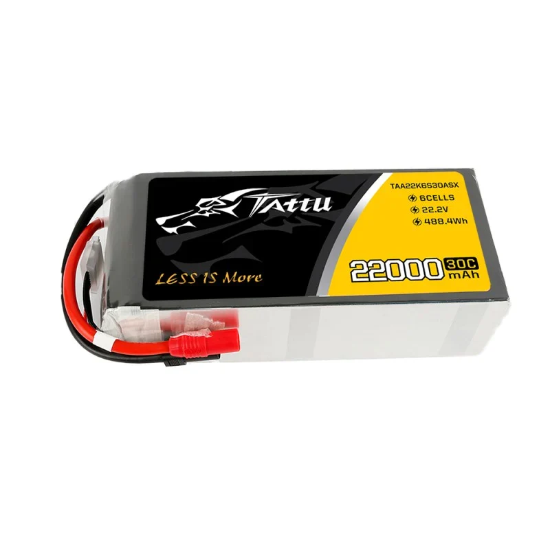 Tattu 22000mAh 22,2V 30C 6S1P Lipo Akkupack mit AS150+XT150 Stecker
