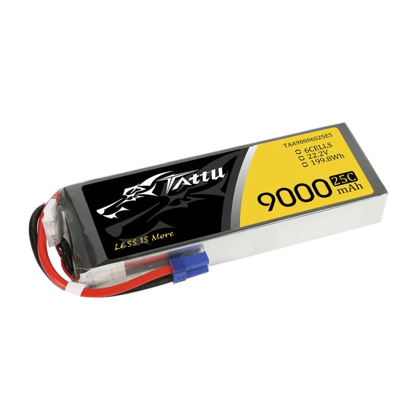Tattu 9000mAh 22,2V 25C 6S1P Lipo Akkupack mit EC5
