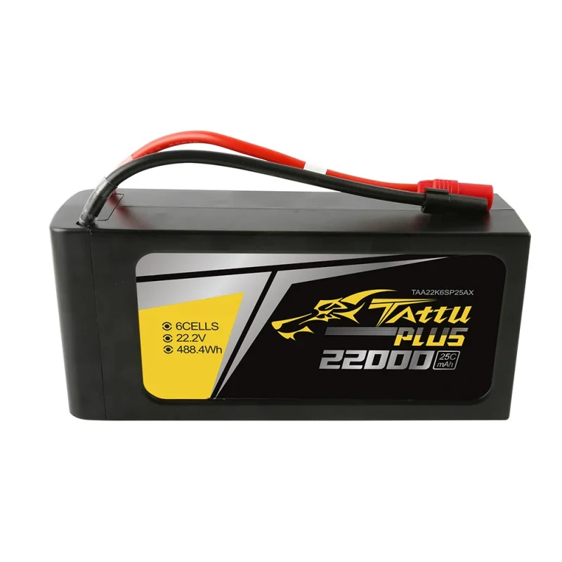 Tattu Plus 22000mAh 22,2V 25C 6S1P Lipo Akku Pack mit AS150+XT150 Stecker