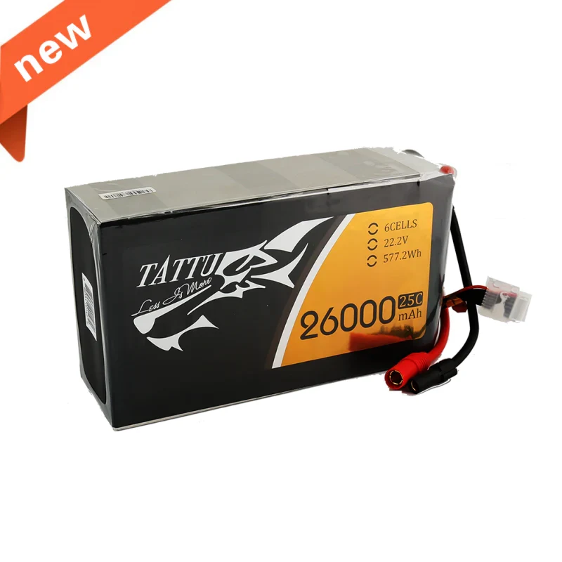 Tattu 26000mAh 22,2V 25C 6S1P Lipo Akkupack mit AS150+XT150