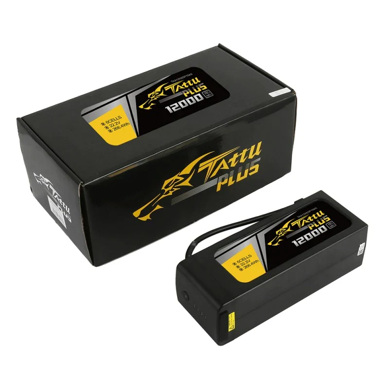 Tattu Plus 12000mAh 22,2V 15C 6S1P Lipo Akkupack mit AS150+XT150 Stecker