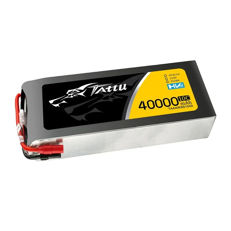 Tattu 40000 mAh 22,8 V 10 C 6S1P Hochspannungs-Lipo-Akku mit AS150 + AS150-Stecker